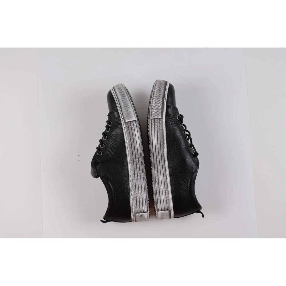 Gelato Tampa Sneakers Black Leather Platform Low Top 36 NEW